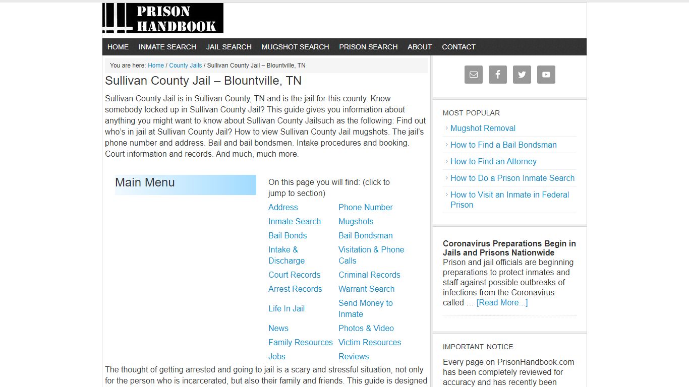 Sullivan County Jail – Blountville, TN